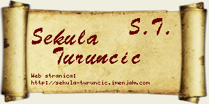 Sekula Turunčić vizit kartica